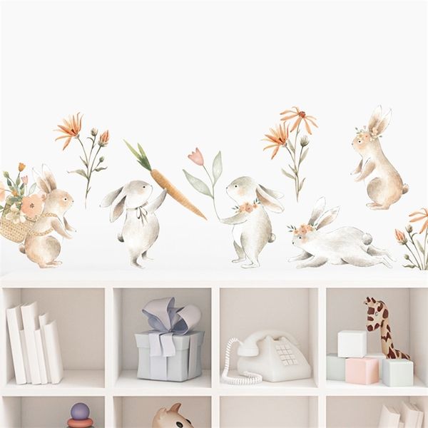 cartoon bunny carrot floral watercolor nursery wall stickers removable vinyl diy wall decals mural kids bedroom home decoration 220613
cartoon bunny carrot floral watercolor nursery wall stickers removable vinyl diy wall decals mural kids bedroom home decoration 220613