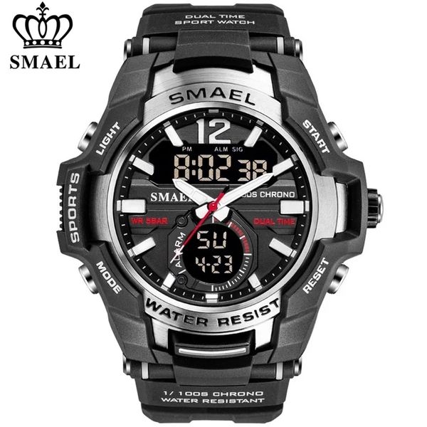 smael men watches fashion sport super cool quartz led digital watch 50m waterproof wristwatch men's clock relogio masculino 220329, Slivery;brown
smael men watches fashion sport super cool quartz led digital watch 50m waterproof wristwatch men's clock relogio masculino 220329, Slivery;brown