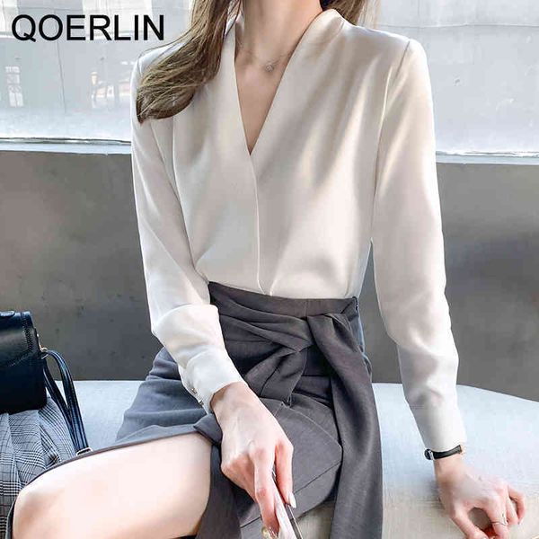 qoerlin ol v neck pullover blouse women long sleeve pure white shirts plus elegant loose elegant double button cuff blouse mujer 210412
qoerlin ol v neck pullover blouse women long sleeve pure white shirts plus elegant loose elegant double button cuff blouse mujer 210412