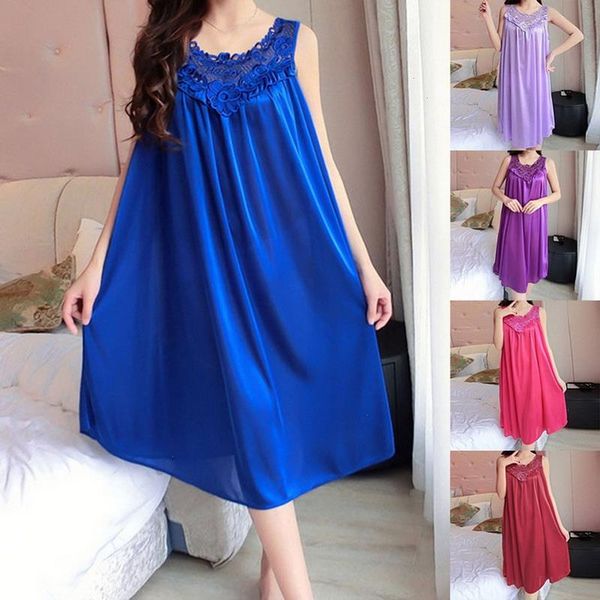 women smooth sleepwear female lace patchwork soft casual sleeveless dress nightgown solid sleep dresses nightwear, Black;red
women smooth sleepwear female lace patchwork soft casual sleeveless dress nightgown solid sleep dresses nightwear, Black;red