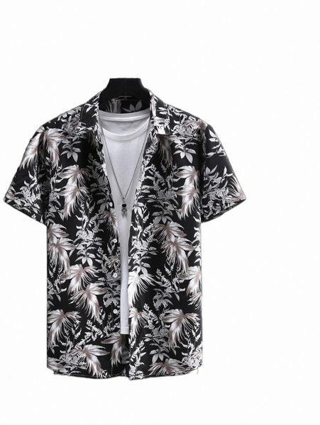 men random tropical print shirt & drawstring waist shorts without tee q6t9#, Gray
men random tropical print shirt & drawstring waist shorts without tee q6t9#, Gray