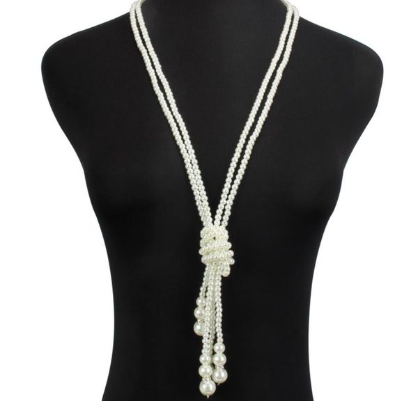 art deco fashion faux pearls knot necklace gatsby theme costume party 1920s flapper beaded crystal cluster long necklaces, Black;red
art deco fashion faux pearls knot necklace gatsby theme costume party 1920s flapper beaded crystal cluster long necklaces, Black;red