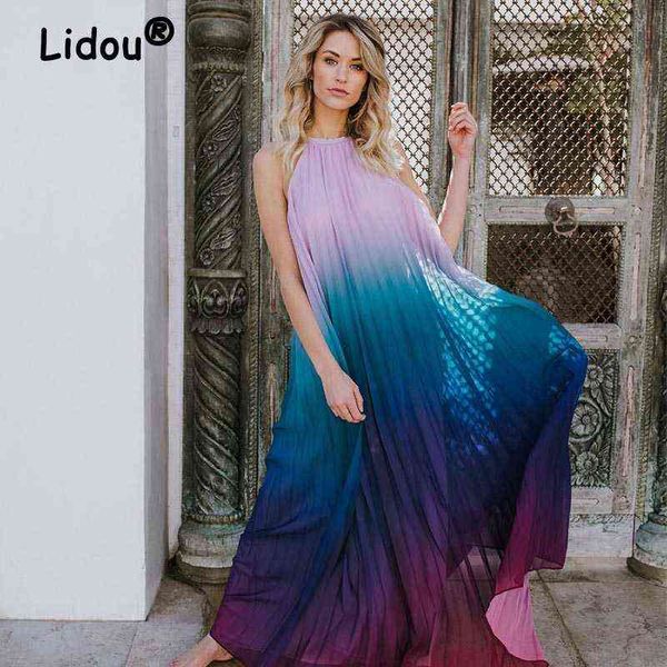 2022 summer party women gradient printed boho beach halter neck backless sleeveless chiffon dress elegant maxi dresses robe y220510, Black;gray
2022 summer party women gradient printed boho beach halter neck backless sleeveless chiffon dress elegant maxi dresses robe y220510, Black;gray