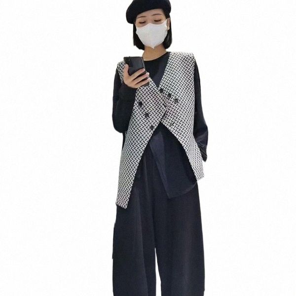 women's vests women asymmetric all-match double breasted chic spring design outwear college vintage leisure korean fashion v8a4#, Black;white
women's vests women asymmetric all-match double breasted chic spring design outwear college vintage leisure korean fashion v8a4#, Black;white