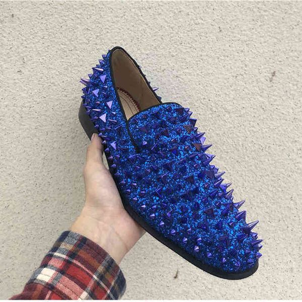 men luxury loafers flats glittering tudded rivet spike mens dress shoes slip on sapato feminino male homecoming 39-47 cbw8, Black
men luxury loafers flats glittering tudded rivet spike mens dress shoes slip on sapato feminino male homecoming 39-47 cbw8, Black