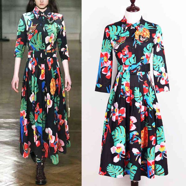 casual dresses spring / summer women's heavy industry three-dimensional beaded bird waist closing printed dress, Black;gray
casual dresses spring / summer women's heavy industry three-dimensional beaded bird waist closing printed dress, Black;gray