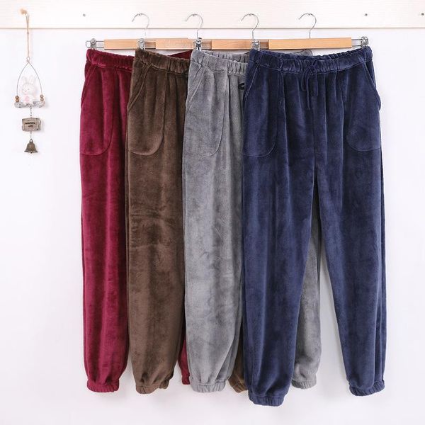 women's sleepwear autumn and winter flannel pajamas pants for men women sleep pant, Black;red
women's sleepwear autumn and winter flannel pajamas pants for men women sleep pant, Black;red