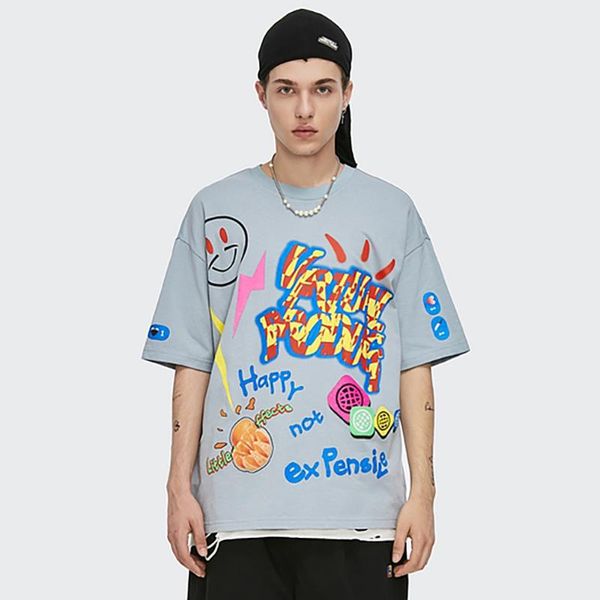 men's t-shirts men's graphic t shirts streetwear fashion crewneck cotton tee clothesmen's, White;black
men's t-shirts men's graphic t shirts streetwear fashion crewneck cotton tee clothesmen's, White;black