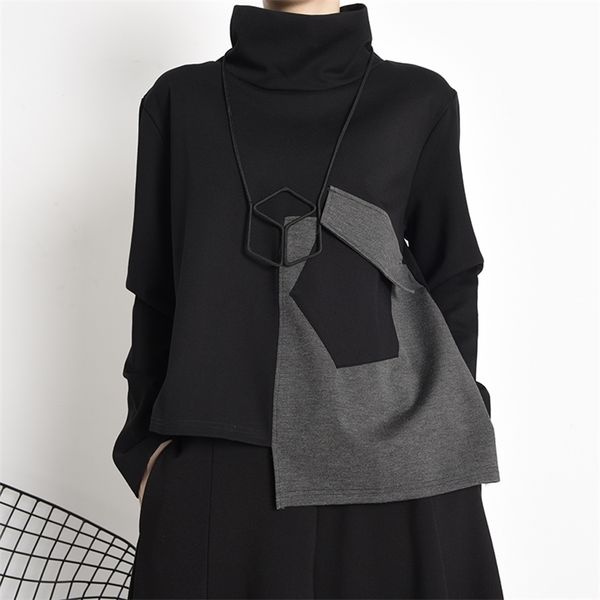 eam loose fit pocket black gray sweatshirt turtleneck long sleeve women big size fashion spring autumn 1z33801 201203
eam loose fit pocket black gray sweatshirt turtleneck long sleeve women big size fashion spring autumn 1z33801 201203