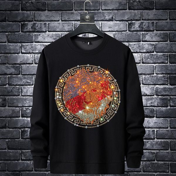 men's hoodies & sweatshirts designer european new men's social spirit guy diamond long sleeve sweater fashion brand lion head t-sh, Black
men's hoodies & sweatshirts designer european new men's social spirit guy diamond long sleeve sweater fashion brand lion head t-sh, Black