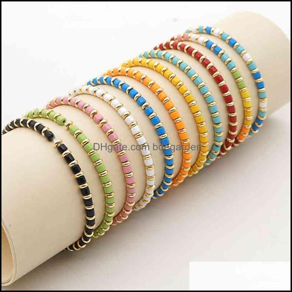 charm bracelets 10pcs enamel tile 2021 boho enamelled beaded bracelet for women jewelry gift handmade femme bdegarden dhc9n, Golden;silver
charm bracelets 10pcs enamel tile 2021 boho enamelled beaded bracelet for women jewelry gift handmade femme bdegarden dhc9n, Golden;silver