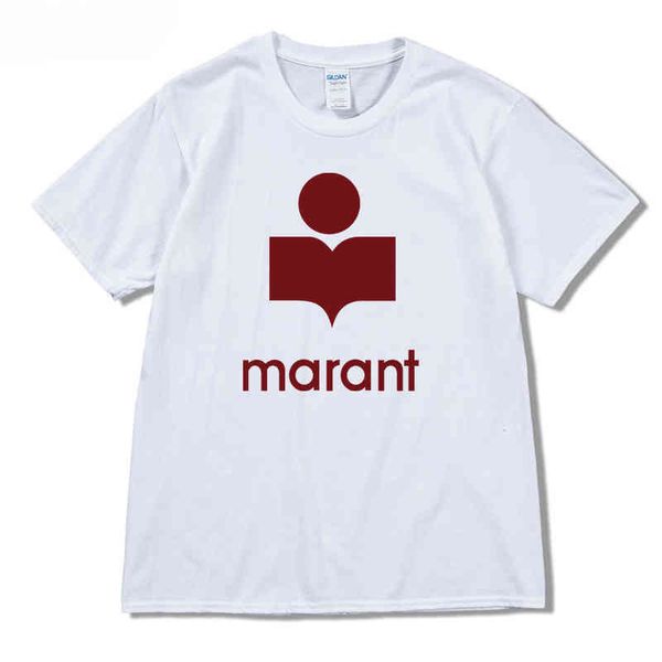 2022 summer new men's and women's casual t-shirt marant letter print loose short sleeve, White;black
2022 summer new men's and women's casual t-shirt marant letter print loose short sleeve, White;black