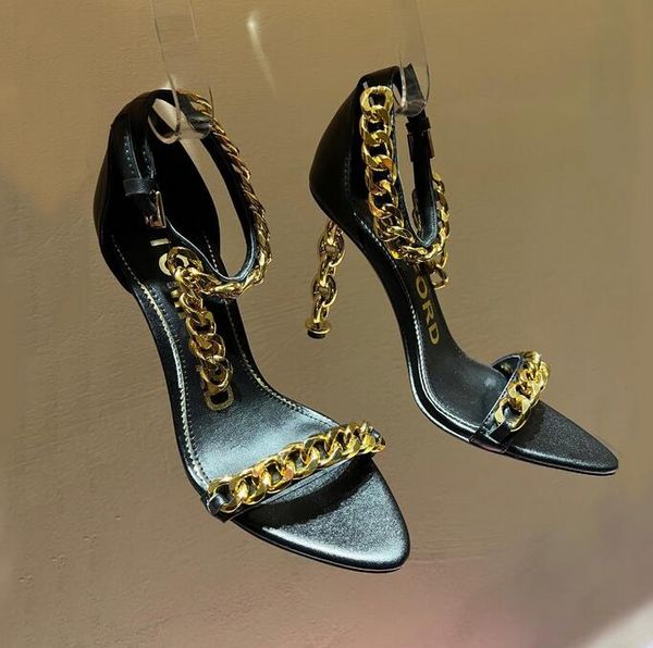 chain heel ankle strap sandal stiletto heels women party evening shoes open toe metallic sculptural-heel mirror leather luxury designers foo, Black
chain heel ankle strap sandal stiletto heels women party evening shoes open toe metallic sculptural-heel mirror leather luxury designers foo, Black