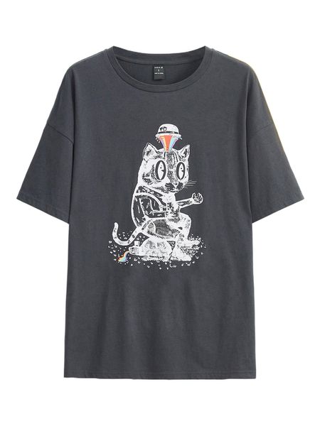 x alejo cartoon graphic drop shoulder tee 37kw#, White
x alejo cartoon graphic drop shoulder tee 37kw#, White