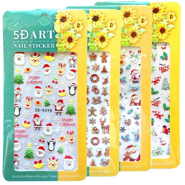 5d christmas nail stickers embossed santa claus snowflake winter new year nails decals party manicure accessory, Silver;gold
5d christmas nail stickers embossed santa claus snowflake winter new year nails decals party manicure accessory, Silver;gold