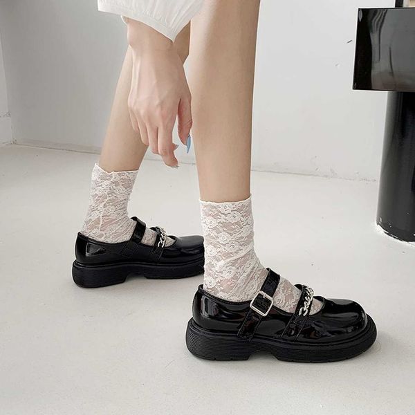 classic luxury paris fall mary jane shoes chain decoration fashion metal buckle patent leather high heels women's platform large size d, Black
classic luxury paris fall mary jane shoes chain decoration fashion metal buckle patent leather high heels women's platform large size d, Black