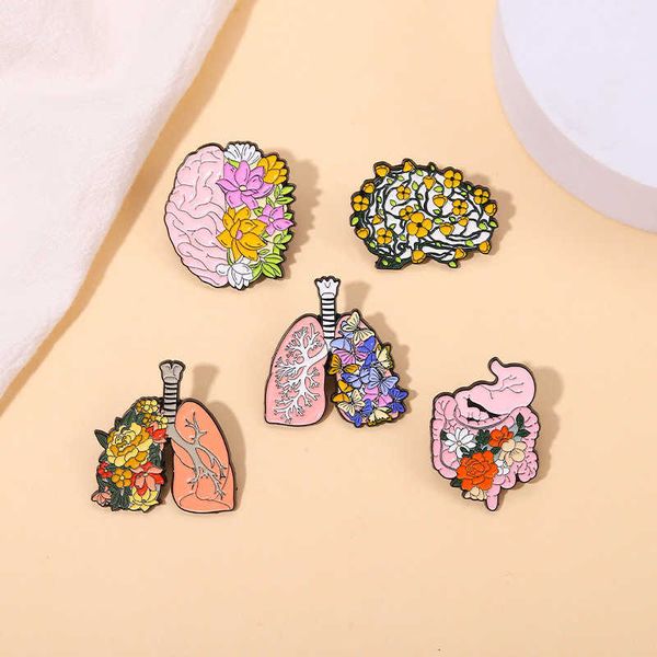 new pink brain brooch bone chest lung metal badge human organs flowers anti light, Gray
new pink brain brooch bone chest lung metal badge human organs flowers anti light, Gray