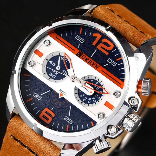 curren new watches men luxury brand army military watch male leather sports quartz wristwatches relogio masculino 8259, Slivery;brown
curren new watches men luxury brand army military watch male leather sports quartz wristwatches relogio masculino 8259, Slivery;brown