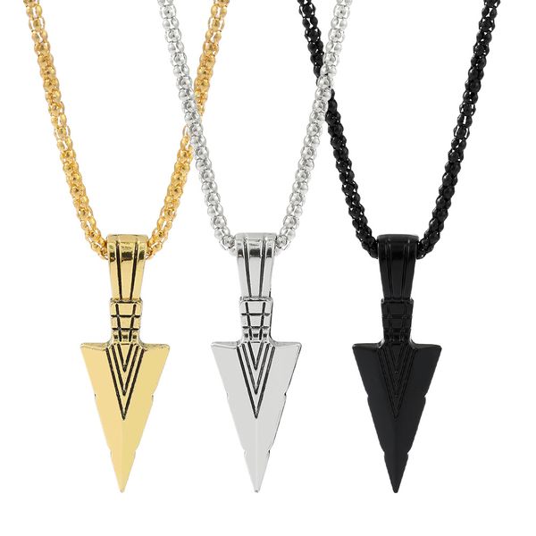 pendant necklaces sparta spearhead pendants punk neck chain for men vingtage viking long necklace male black gold gothic accessories, Silver
pendant necklaces sparta spearhead pendants punk neck chain for men vingtage viking long necklace male black gold gothic accessories, Silver