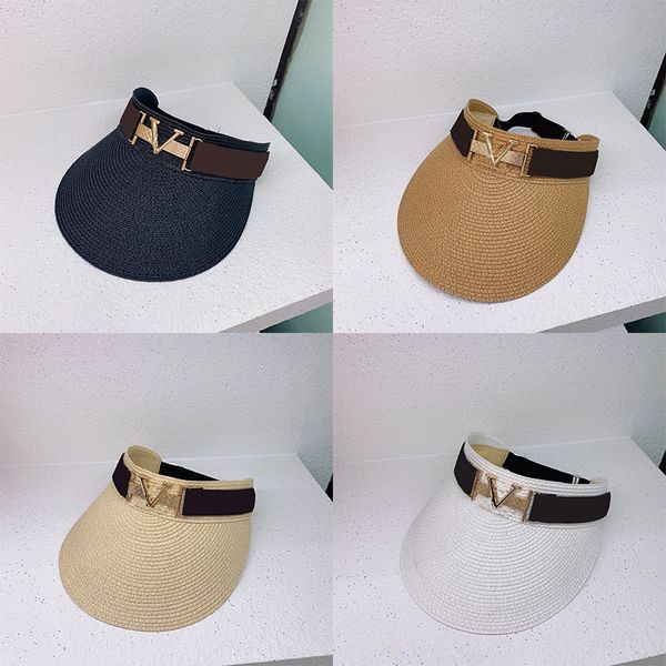 luxury letters straw visors summer hats men women adjustable caps 4 colors breathable visor beach hat, Blue;gray
luxury letters straw visors summer hats men women adjustable caps 4 colors breathable visor beach hat, Blue;gray