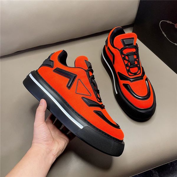 designer luxury macro re-nylon and brushed leather casual shoes sneakers orange black with original box
designer luxury macro re-nylon and brushed leather casual shoes sneakers orange black with original box