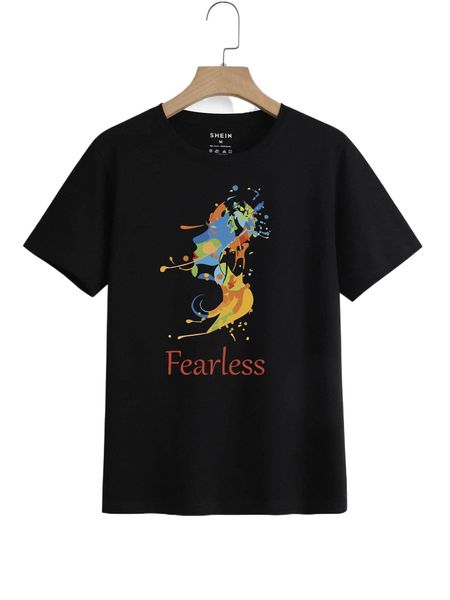 figure & letter graphic tee z2go#, White