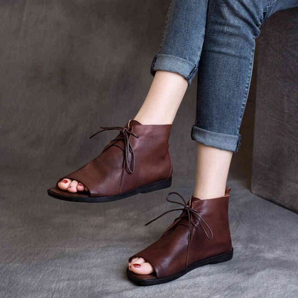 sandals summer handmade leather flat bottom soft high lace up fish mouth cool boots casual single 2ckg, Black
sandals summer handmade leather flat bottom soft high lace up fish mouth cool boots casual single 2ckg, Black