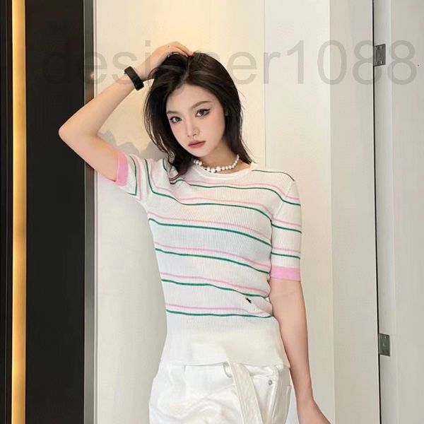 women's sweaters designer little bee embroidery rainbow stripe knitting thin women's t-shirt short sleeve summer 2022 new fresh sw, White;black
women's sweaters designer little bee embroidery rainbow stripe knitting thin women's t-shirt short sleeve summer 2022 new fresh sw, White;black