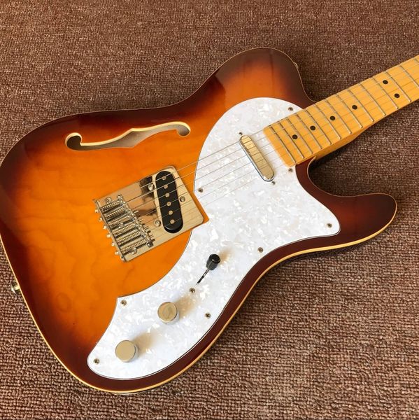 custom shop semi hollow body maple fingerboard electric guitar sunburst color jazz guitarra
custom shop semi hollow body maple fingerboard electric guitar sunburst color jazz guitarra