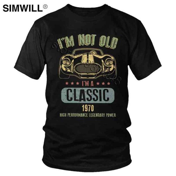 im not old a classic t-shirt men vintage antique car t shirt short sleeve cotton born 1970 tee collection birthday gift, White;black
im not old a classic t-shirt men vintage antique car t shirt short sleeve cotton born 1970 tee collection birthday gift, White;black