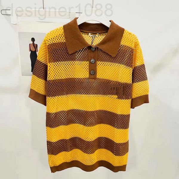 women's knits & tees designer family 2022 summer new striped polo shirt contrast color hollowed out mulberry silk lapel knitted short, White
women's knits & tees designer family 2022 summer new striped polo shirt contrast color hollowed out mulberry silk lapel knitted short, White