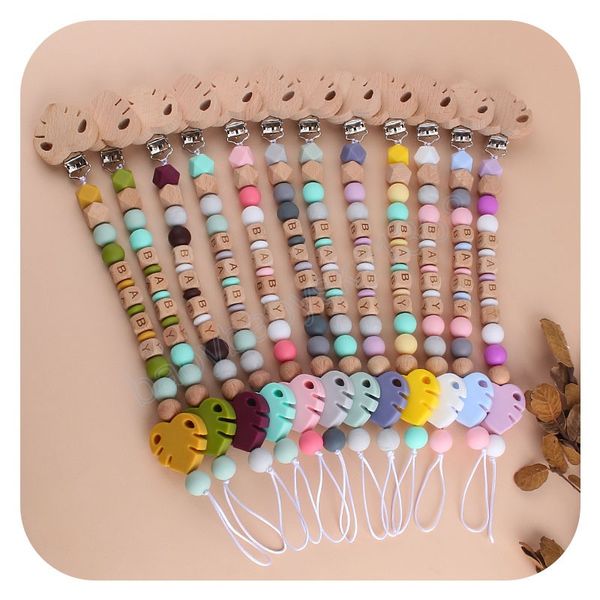 baby pacifier clips soild color leaf silicone wooden beads baby pacifiers chain child nipple holder dummy chupetas soother anti-drop rope
baby pacifier clips soild color leaf silicone wooden beads baby pacifiers chain child nipple holder dummy chupetas soother anti-drop rope