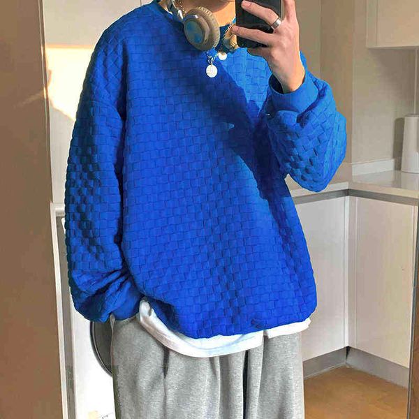 2022 men's blue color lazy style hoodies cotton casual clothes sweatshirts lattice round neck pullover oversized coats m-xl t220726, Black
2022 men's blue color lazy style hoodies cotton casual clothes sweatshirts lattice round neck pullover oversized coats m-xl t220726, Black