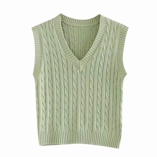 women green black solid knitted sleeveless v-neck sweater casual loose style female woman clothes 201204, White;black
women green black solid knitted sleeveless v-neck sweater casual loose style female woman clothes 201204, White;black