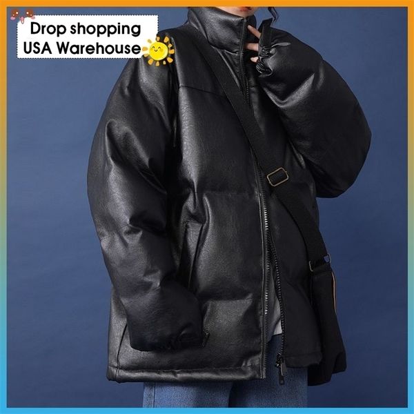 pu leather cotton jacket women winter korean loose thick bread coat coat jacket short padded winter jackets down coats y201026, Black
pu leather cotton jacket women winter korean loose thick bread coat coat jacket short padded winter jackets down coats y201026, Black