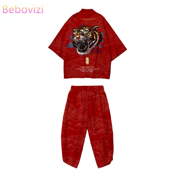 tiger print black red kimono pants traditional japanese samurai cardigan two-piece suit yukata women men cosplay haori clothing
tiger print black red kimono pants traditional japanese samurai cardigan two-piece suit yukata women men cosplay haori clothing