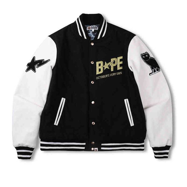 men's hoodies & sweatshirts autumn and winter men's embroidered letters leather sleeve baseball jacket jacket yc1h, Black
men's hoodies & sweatshirts autumn and winter men's embroidered letters leather sleeve baseball jacket jacket yc1h, Black