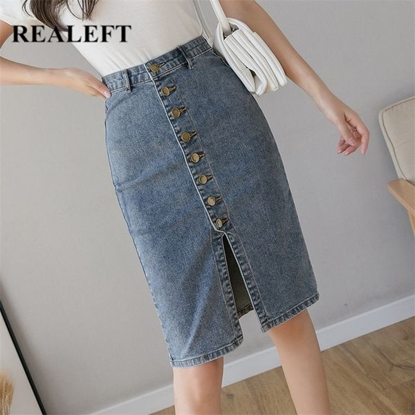 realeft spring autumn denim sheath wrap skirts singlebreasted high waist pencil midi skirt front split skirts womens 210306, Black
realeft spring autumn denim sheath wrap skirts singlebreasted high waist pencil midi skirt front split skirts womens 210306, Black
