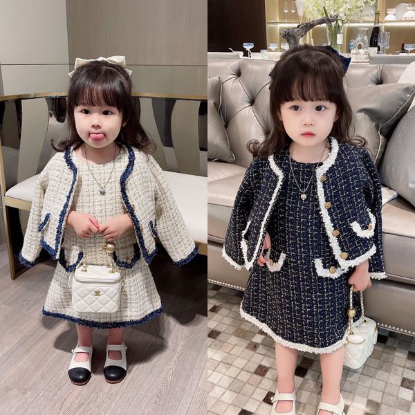 kids girl jacket with vest dress sets autumn baby girls coats suits clothing children's outfit, White
kids girl jacket with vest dress sets autumn baby girls coats suits clothing children's outfit, White