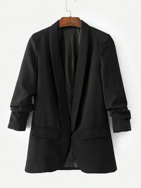 shawl collar tailored blazer y1zp#, White
