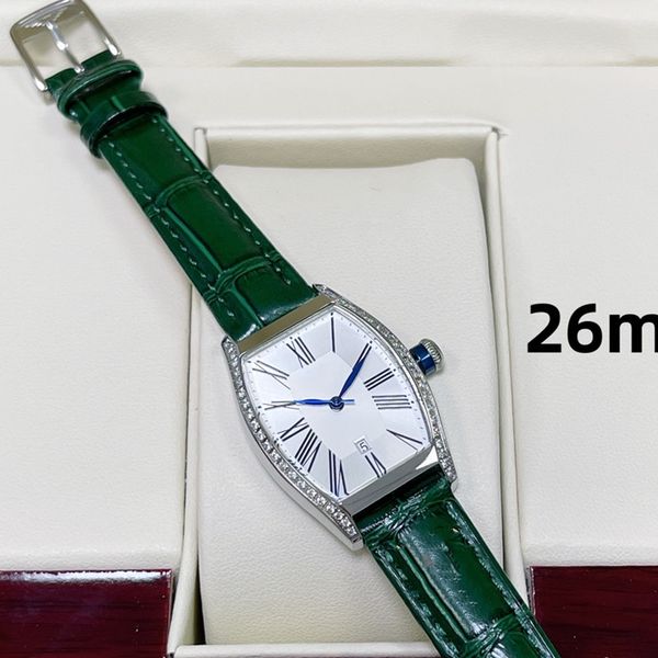 classic fashion quartz women's watch 26mm stainless steel case leather strap sapphire mirror sports diamond watch bucket clasp multicol, Slivery;brown
classic fashion quartz women's watch 26mm stainless steel case leather strap sapphire mirror sports diamond watch bucket clasp multicol, Slivery;brown