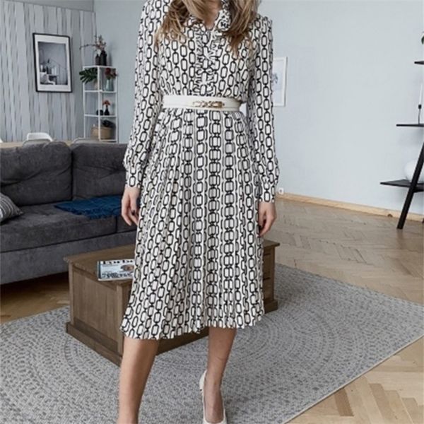 wotwoy spring autumn ruffles printed dress women high waisted belted long sleeve dresses female botton-up loose mid-calf dress 220316, Black;gray
wotwoy spring autumn ruffles printed dress women high waisted belted long sleeve dresses female botton-up loose mid-calf dress 220316, Black;gray