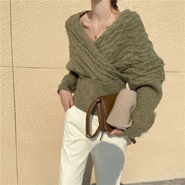 hzirip casual twisted vneck autumn knitted basic allmatch girls office lady women vintage pullovers slender sweaters y200720, White;black
hzirip casual twisted vneck autumn knitted basic allmatch girls office lady women vintage pullovers slender sweaters y200720, White;black