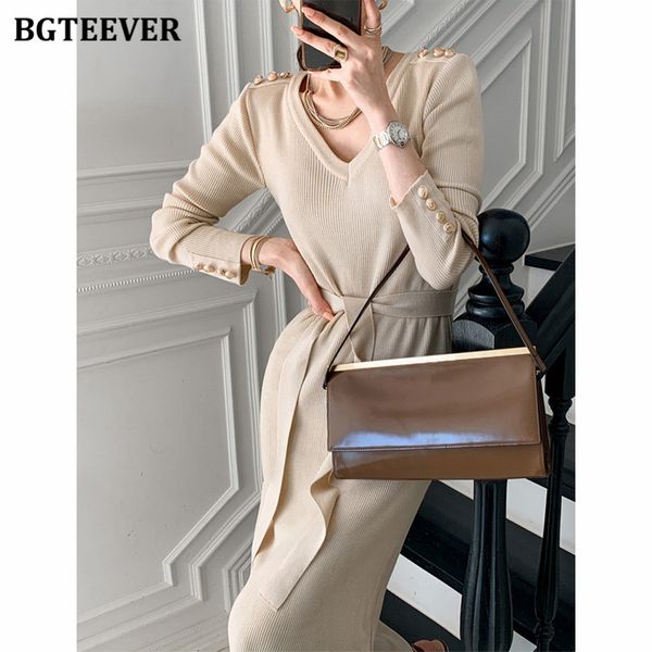 elegant v-neck long sleeve women knitted dress autumn winter lace-up female sweaters dress elegant ladies vestidos 2021, Black;gray
elegant v-neck long sleeve women knitted dress autumn winter lace-up female sweaters dress elegant ladies vestidos 2021, Black;gray