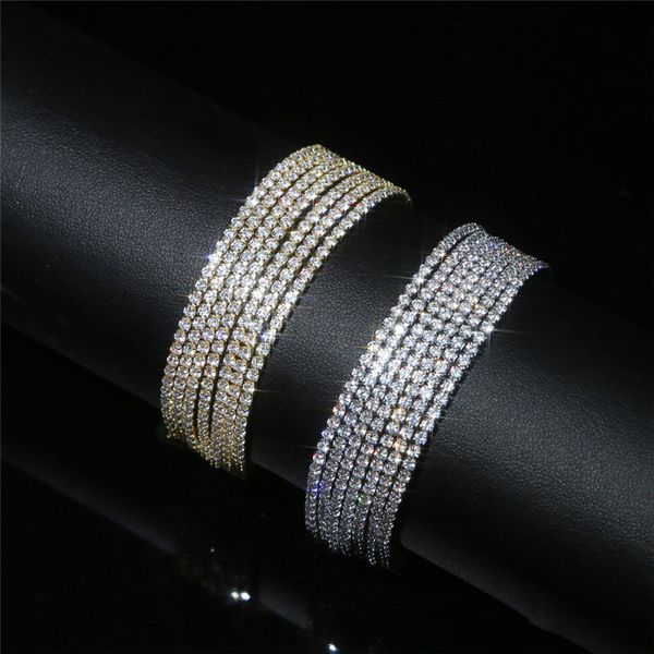 selling 18k yellow gold plated 7 rows cz tennis chain bracelet for girls women nice jewelry gift, Black 
selling 18k yellow gold plated 7 rows cz tennis chain bracelet for girls women nice jewelry gift, Black