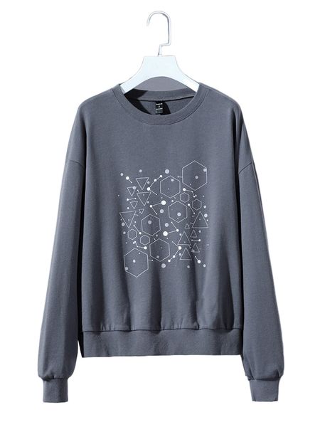 x toby blessing geo graphic drop shoulder sweatshirt t8qn#, Black 
x toby blessing geo graphic drop shoulder sweatshirt t8qn#, Black