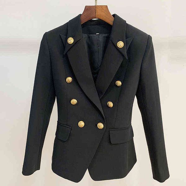 black blazers women jackets colored neck decoration double breasted gold buttons office blazer mujer j220813, White;black
black blazers women jackets colored neck decoration double breasted gold buttons office blazer mujer j220813, White;black