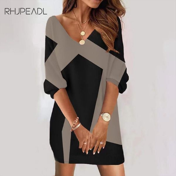 v-neck women dress fashion print half sleeve casual loose mini dresses spring autumn elegant woman robe femme, Black;gray
v-neck women dress fashion print half sleeve casual loose mini dresses spring autumn elegant woman robe femme, Black;gray