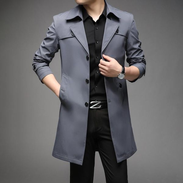 men's trench coats thoshine brand spring autumn men superior quality male fashion outerwear jackets long plus size, Tan;black
men's trench coats thoshine brand spring autumn men superior quality male fashion outerwear jackets long plus size, Tan;black