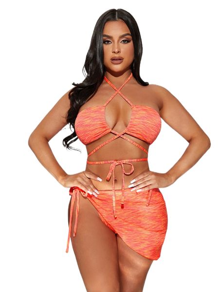 space dye l.ace u.p t.ie s.ide b.ikini swimsuit l1e4#, White;black 
space dye l.ace u.p t.ie s.ide b.ikini swimsuit l1e4#, White;black